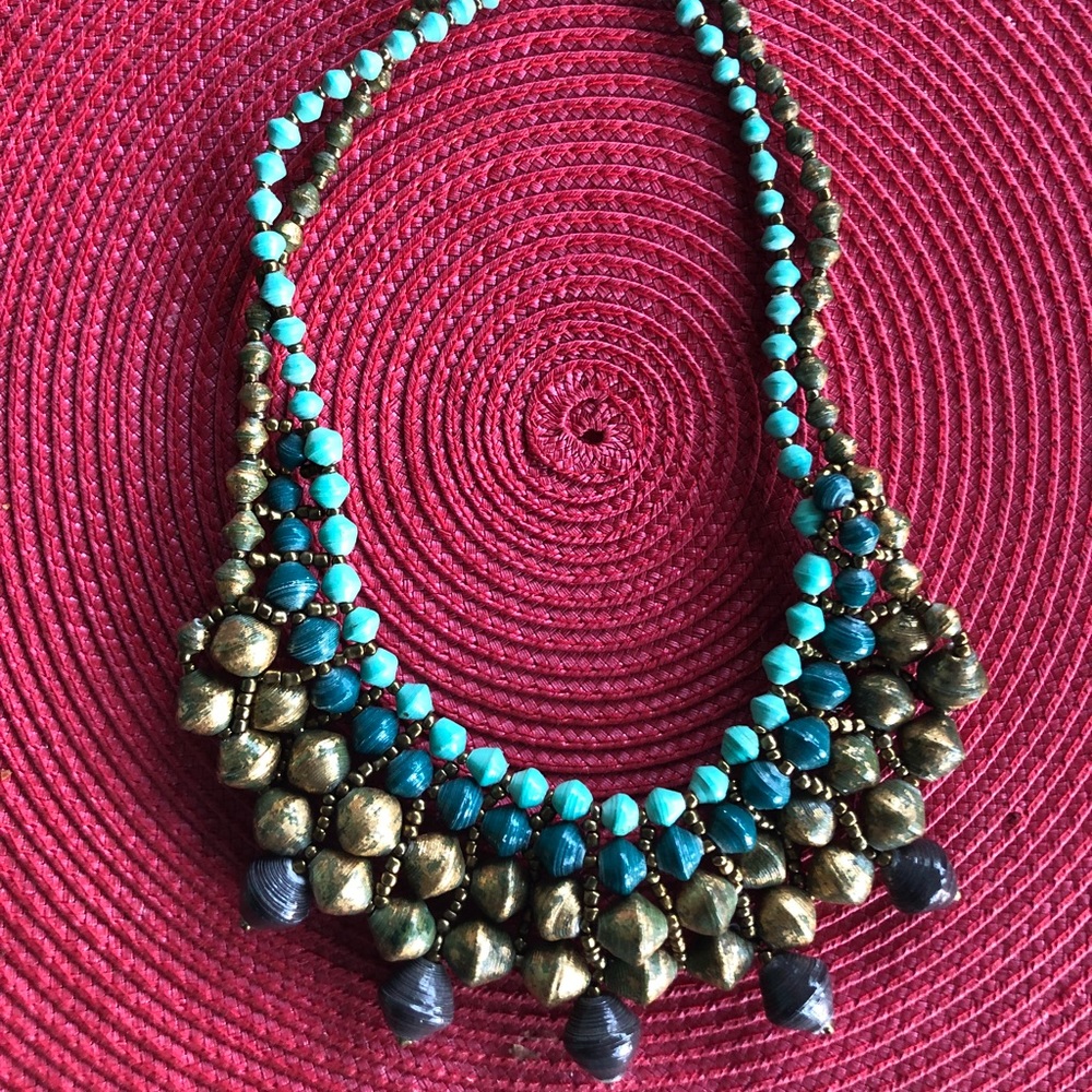 Blues Beaded Necklace 🦋